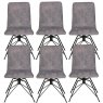 Dakota Extending Dining Table & 6 Grey Cabos Chairs