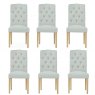 6 x Tenby Oak Button Back Chairs