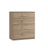 Malta Bedroom 4 Drawer Midi Chest  Finish - Bardolino Oak