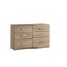 Malta Bedroom 3 Drawer Twin Chest With 1 Deep Drawer  Finish - Bardolino Oak