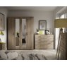 Malta Bedroom 4 Drawer Twin Chest With 1 Deep Drawer  Finish - Bardolino Oak