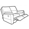 Parker Knoll Hampton - Large 2 Seater Sofa Double Manual Recliner A Grade Fabric