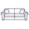 PK Amersham Large 2 Seater Sofa- Formal Back Fabric A includes 2 standard scatter cushions