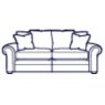 PK Amersham Large 2 Seater Sofa- Pillow Back Fabric A includes 2 standard scatter cushions