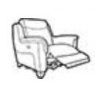 Manhattan Armchair Power Recliner Single Motor with 2 button switch B Fabric