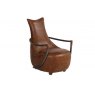 Country Collection Maverick Retro Relax Chair - Brown Leather