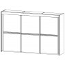 Zeus Bedroom Collection No Lights 300cm Wide All Coloured Glass Doors Wardobe 197cm High