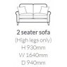 Cassie Collection 2 Seater Sofa SE