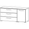 Java Chest Collection 1 RH Door Cupboard / 3 Wide Drawer 120cm Wide Carcase Colour Front