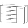 Java Chest Collection 1 RH Door Cupboard / 4 Wide Drawer 120cm Wide