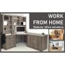 Home Office Collection Small Desk With OSD Hutch