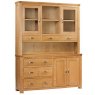 Suffolk Oak Dining Collection Large Buffet Hutch