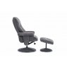 Tampa Swivel Recliner Collection Swivel Recliner and Footstool Liquorice