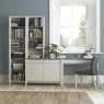 Revox Home Office Collection Narrow Bookcase Grey Washed Oak & Soft Grey