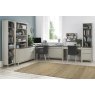 Revox Home Office Collection Narrow Bookcase Grey Washed Oak & Soft Grey