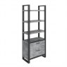 Studio Bookcase With Drawers - STONE EFFECT