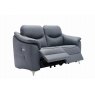 2 Seater Manual Recliner Settee Double Recliner Fabric - B